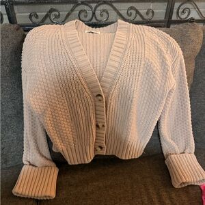 Abercrombie & Fitch Cream Button-Up Cardigan